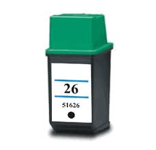 Ink cartridge Black replaces HP 51626A, 26