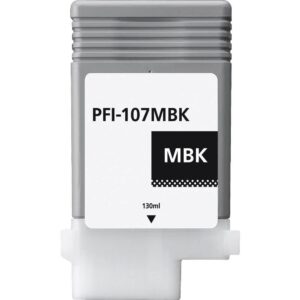 Ink cartridge Mat Black replaces Canon 6704B001, PFI107MBK